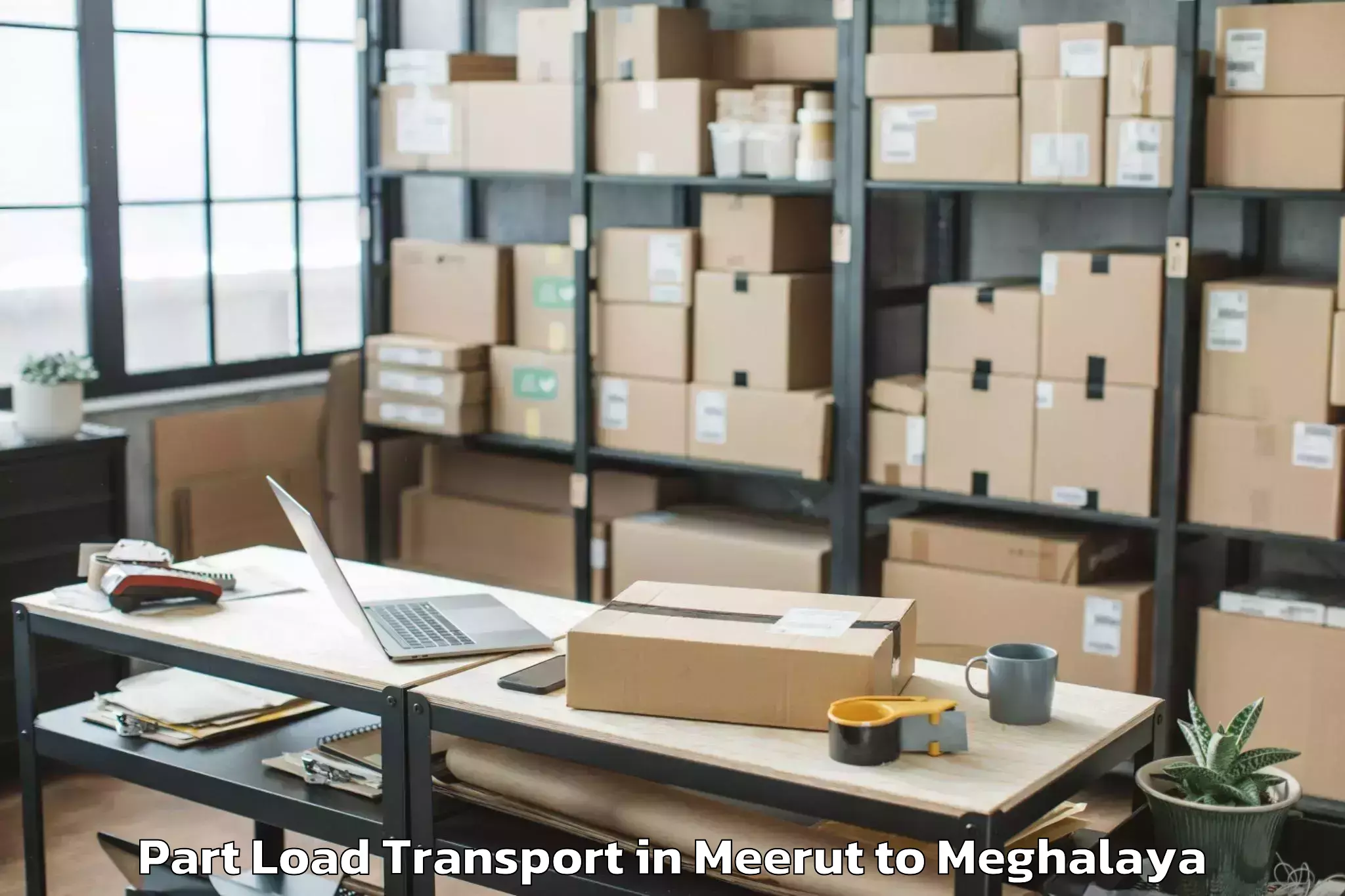 Hassle-Free Meerut to Rongara Part Load Transport